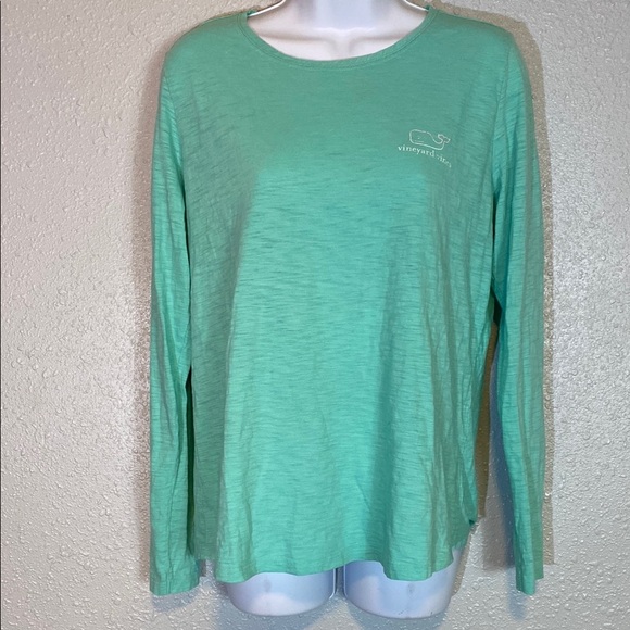 Vineyard Vines Tops - Vineyard Vines Teal Relaxed Long Sleeve Tee